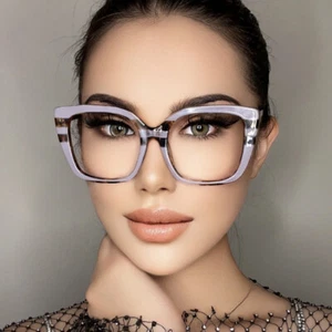 Oversize Square Anti Blue Light Reading Glasses For Women Large Frame Glasses * - Picture 1 of 23