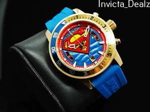 Reloj Invicta 45 mm LE DC Comics SUPERMAN GMT Multifunción Tono Dorado Correa SS - Imagen 1 de 10