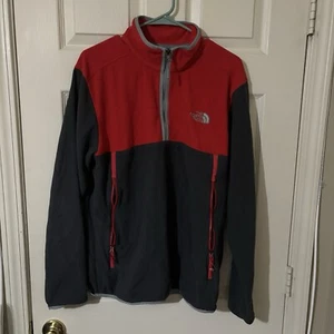 The North Face Men’s Red Black Fleece Outdoor Hiking Full Zip Jacket - Picture 1 of 10