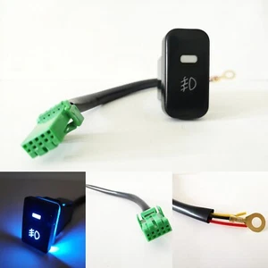Fog Light On/Off Switch Blue LED Push Button For 02-05 Honda Civic Si Hatchback - Picture 1 of 11