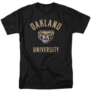 Oakland University Adult T-Shirt Grizzlies Logo, Black, S-5XL - Picture 1 of 7
