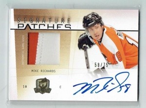 09-10 UD Upper Deck The Cup Signature Patches  Mike Richards  /75  Patch  Auto