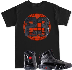 Camiseta negra Retro 9 2018 a juego con zapatos Air Js Retro 9 Bred 2018 - Imagen 1 de 3