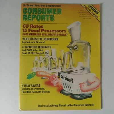 September 1978 Consumer Reports Magazine Vol. 43 No. 9 Vintage Product Reviews  - Image 1 of 4