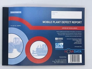 50 page - Nil Defect Mobile Plant Check Book Duplicate x 1 - Picture 1 of 2