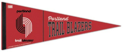 PORTLAND TRAIL BLAZERS Retro-1970s-1980s-Style Premium Felt NBA Classic PENNANT Cover