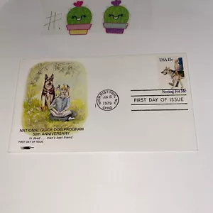 #1787 SEEING FOR ME GUIDE DOG PROGRAM FRIST DAY OF ISSUE, SOFTONES FDC CACHET - Picture 1 of 4