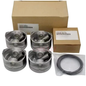 Engine Piston Set w/ Rings for 06-11 Hyundai Accent Kia Rio 1.6L 2341026501 - Picture 1 of 7