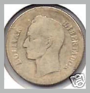 Silbermünze Venezuela 2 Bolivares 1926 - Bild 1 von 2