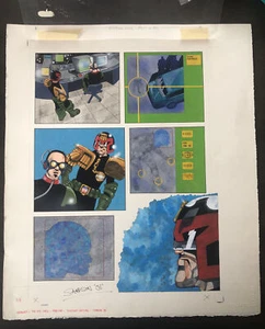 ORIGINAL ART: JUDGE DREDD MEGAZINE VOL. 3 ISSUE #24 PAGE 21 1996 SIGNED SAMPSON - Picture 1 of 3