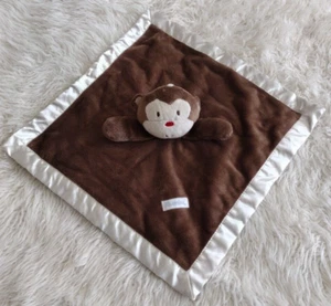 Vitamins Baby Monkey Satin Trim Brown & Tan Lovey Security Blanket Red Nose 2011 - Picture 1 of 8