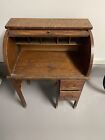 Vintage wooden roll top desk. Needs some TLC. Check pictures for measurements