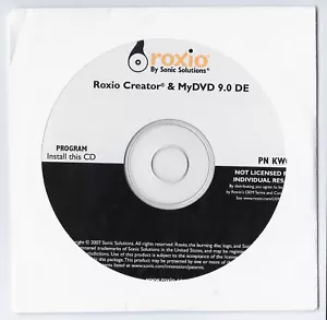 New Sealed Roxio Creator & MyDVD 9.0 DE CD / DVD Burning Recording SOFTWARE - Picture 1 of 2