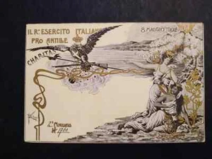 Cartolina Regio Esercito Italiano Pro Antille 1902 Charitas K491 - Picture 1 of 1