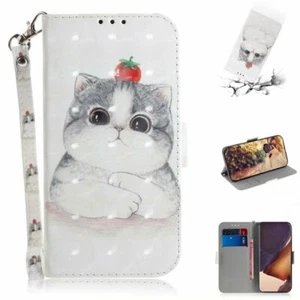Cat Wallet Phone Case For iPhone Samsung LG NOKIA Motorola Sony Oneplus Google - Picture 1 of 5