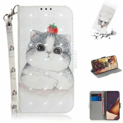 Cat Wallet Phone Case For iPhone Samsung LG NOKIA Motorola Sony Oneplus Google  - Image 1 of 4