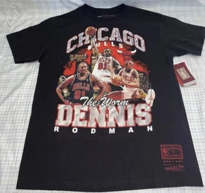 Camiseta Mitchell & Ness Chicago Bulls Dennis Rodman Negra Talla Mediana Madera Dura - Imagen 1 de 11