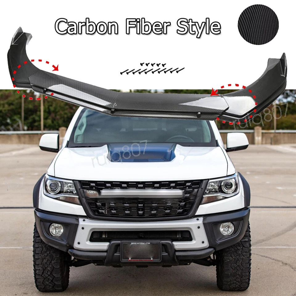For Chevrolet Colorado Carbon Fiber Style Front Bumper Lip Splitter Spoiler Body Foto 1 de 4