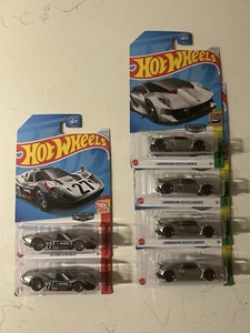 2 Hot Wheels Zamac Ford GT-40 Plus 4 Hot Wheels Zamac Lamborghini Sesto Elemento - Picture 1 of 3