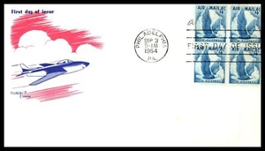 1949 Airmail eagle 4c post card rate Sc C48 FDC with Fluegel cachet (C08 - Picture 1 of 1