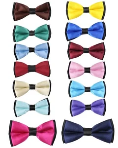 Boys Adjustable Pre-tied Children Bow Tie Neck Strap Kids Formal Bow Ties - Picture 1 of 19