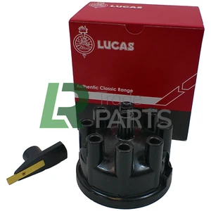 LAND ROVER DEFENDER DISCOVERY & RANGE ROVER V8 LUCAS DISTRIBUTOR CAP & ROTOR ARM - Picture 1 of 6