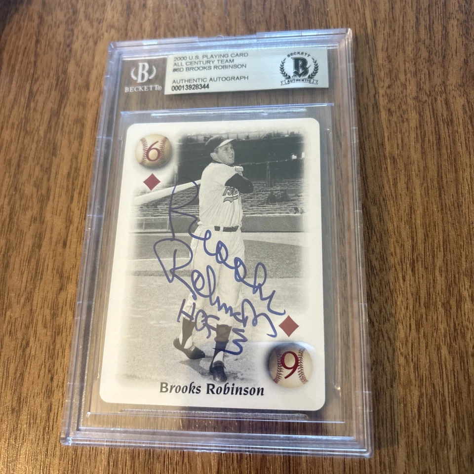 Brooks Robinson 2000 US Playing Card All  Century Team Auto, Autograph BAS - Image 1 of 2