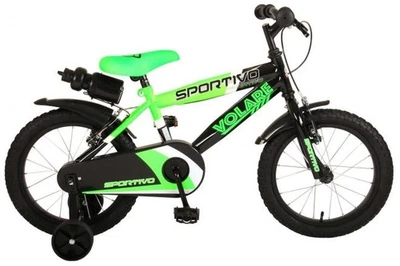 B-WARE - Volare Sportivo Kinderfahrrad - Jungen - 16 Zoll - Neongrün Schwarz - Z - Bild 1 von 4