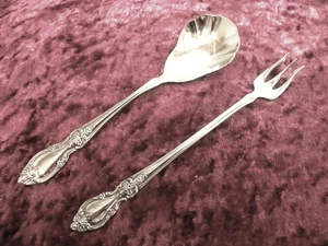 LOUISIANA Sugar Shell / Seafood Cocktail Fork Oneida Community Stainless USA - Picture 1 of 3
