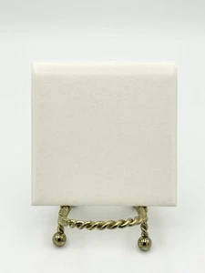 4 5/16” Bullnose Square Tile Ivory Beige Crystal Spotted Glaze MCM Wenczel NOS - Picture 1 of 5