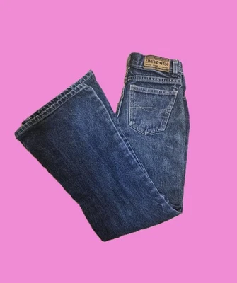 Синие джинсы для девочек LIMITED TOO размер 8 расклешенные б/у в отличном состоянии - Изображение 1 из 4