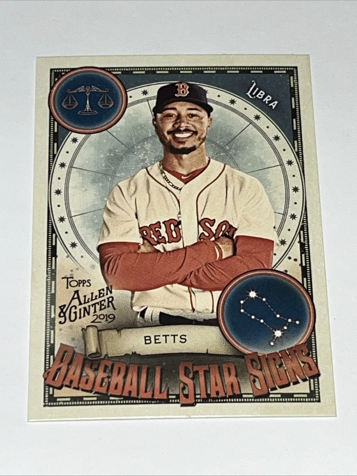 Mookie Betts 2019 Topps Allen & Ginter BASEBALL STAR SIGNS #BSS-4 - Red Sox - Image 1 of 2