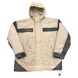 Columbia 1/2 Zip Jacke beige Herren L gefüttert Kapuzenpullover Outdoor Wandern - Bild 1 von 12