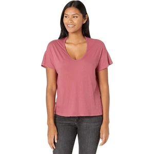 Wildfox Womens Large Pigment Dry Rose Chrissy V Neck T Shirt Short Sleeve L15-24 - Picture 1 of 7