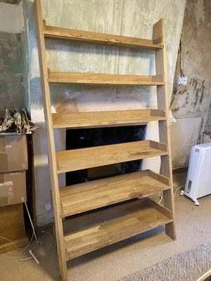 Garden Trading Large Oak Wood Shelf Ladder Shelving Unit - Image 1 of 4
