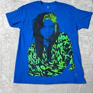 Billie Eilish Damen Top Large T-Shirt Schwarzlicht Hochformat Grafik Rundhals - Bild 1 von 7