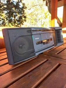 Philips Moving Sound AW 7112 double boombox in grey color - Picture 1 of 14