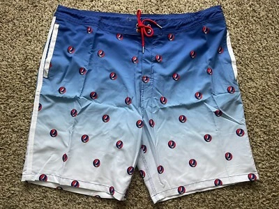 Pantalones cortos de tabla Section 119 Grateful Dead Steal Your Face para hombre 44 natación surf AOP Foto 1 de 4