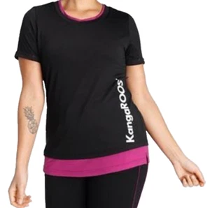 KangaROOS Damen Funktionsshirt 2-in-1 Optik schwarz / beere Gr. 48/50 - Bild 1 von 1