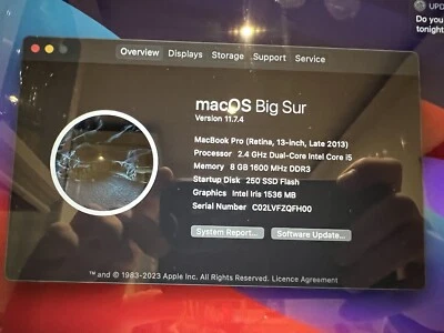 Apple MacBook Pro 13 inch Laptop - ME865B/A (October,2013) - Image 1 of 3