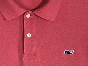 Vineyard Vines Shep & Ian Men's XL Pink Short Sleeve Polo Whale Cotton - Picture 1 of 5