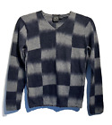 Armani Exchange AX 100% Merino Wool Jumper Check Pattern Size 4 Women's Small XS