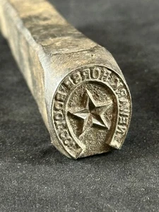 SELTEN Newark Pferdeschuh Company Lederstempel antike Werbeherstellung - Bild 1 von 5