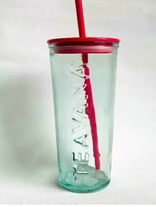💜 NEU! COOLE STARBUCKS PINK TEAVANA GLAS KALTBECHER 16 OZ TUMBLER MIT DECKEL & STROHHALM! - Bild 1 von 3
