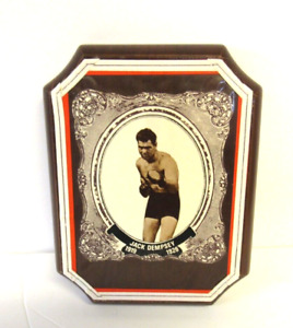 Vintage Jack Dempsey Boxing Wooden Plaque 5 x 7