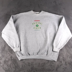 Vintage Krispy Kreme Original Glazed Donuts Gray Crewneck Sweater Men’s 2XL - Picture 1 of 11