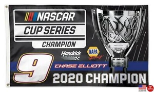 Chase Elliott #9 NAPA Championship 2020 3' x 5' Deluxe Flag Man Cave Instock - Picture 1 of 6