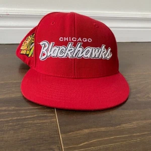 vintage 90s Chicago Blackhawks side patch embroidered snap back Size;adjustable - Picture 1 of 4