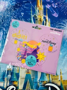 2024 Walt Disney World RunDisney Princess Half Marathon Rapunzel 10K Car Magnet - Picture 1 of 2