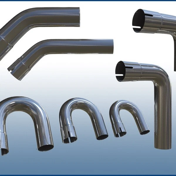 Edelstahl Motorrad Auspuff Rohr Auspuffanlage Abgasrohr V2A Tuning Rundrohr VA - Bild 1 von 1